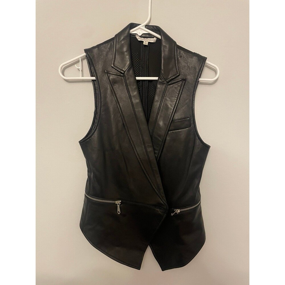 100% genuine lamb skin leather vest